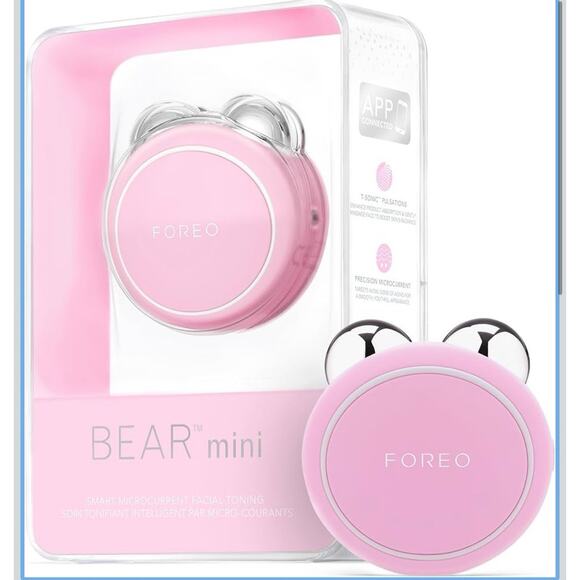 FOREO BEAR Mini Smart Microcurrent Facial Toning Device Pink New